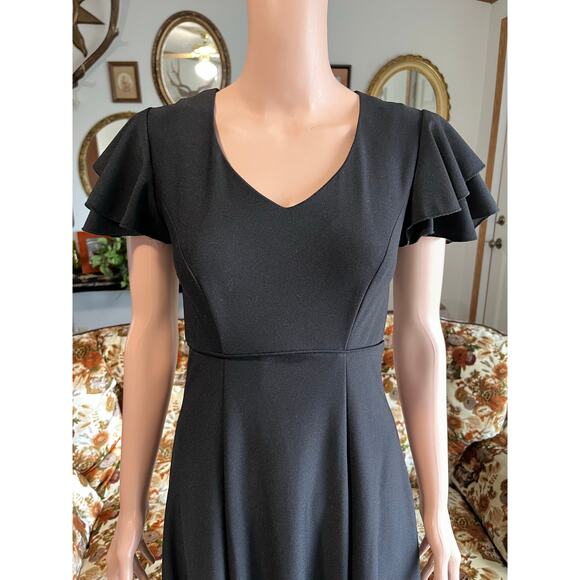 Southeastern Performance Apparel Black Flutter-Sleeve Maxi Dress - Picture 4 of 9